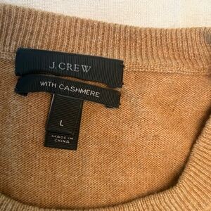 J. Crew Tan Crewneck Sweater with Cashmere